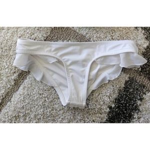 Victoria's Secret White Ruffle Bikini Bottoms